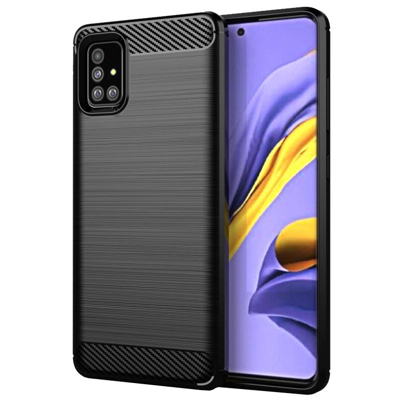 Чохол Primolux Carbon Fiber Series для Samsung Galaxy A51 (SM-A515) - Black від компанії Інтернет-магазин "FotoUSB" - фото 1