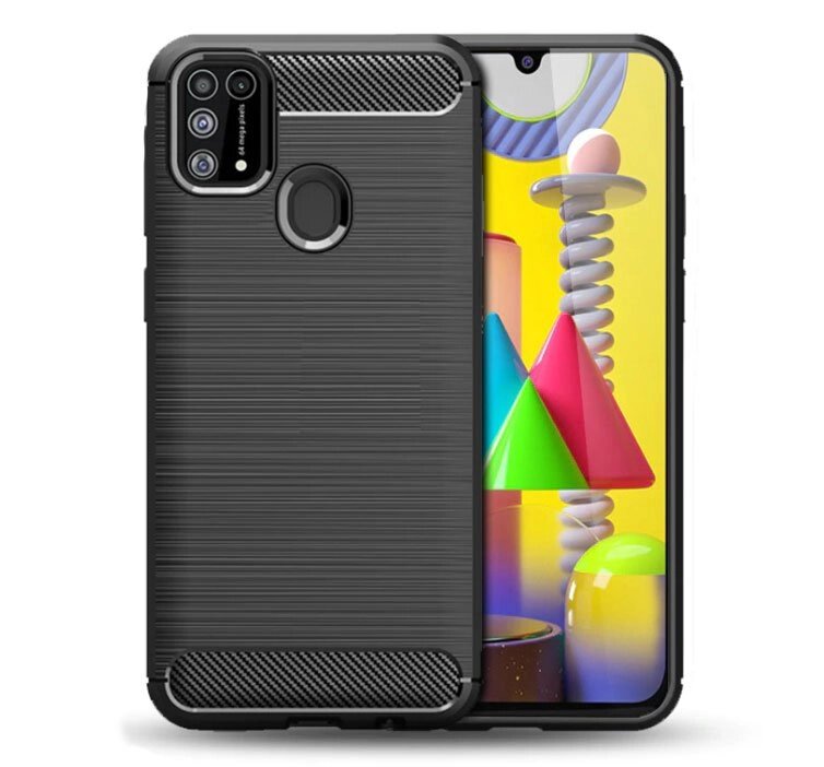 Чохол Primolux Carbon Fiber Series для Samsung Galaxy M31 (SM-M315) - Black від компанії Інтернет-магазин "FotoUSB" - фото 1