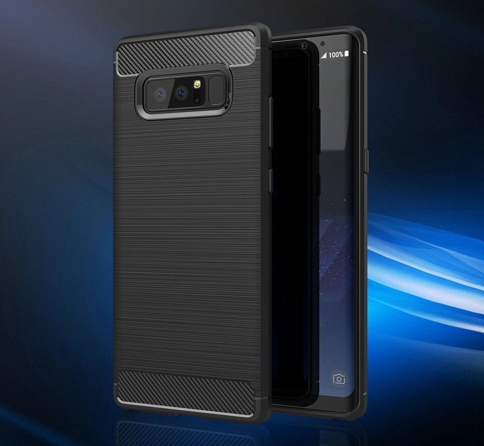 Чохол Primolux Carbon Fiber Series для Samsung Galaxy Note 8 (N950) Black від компанії Інтернет-магазин "FotoUSB" - фото 1