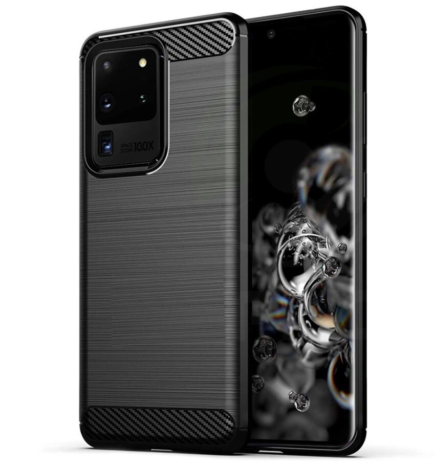Чохол Primolux Carbon Fiber Series для Samsung Galaxy S20 Ultra (SM-G988) - Black від компанії Інтернет-магазин "FotoUSB" - фото 1