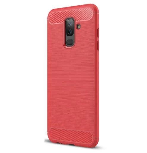 Чохол Primolux Carbon Fiber Series для Samsung J8 2018 (J810) Red від компанії Інтернет-магазин "FotoUSB" - фото 1