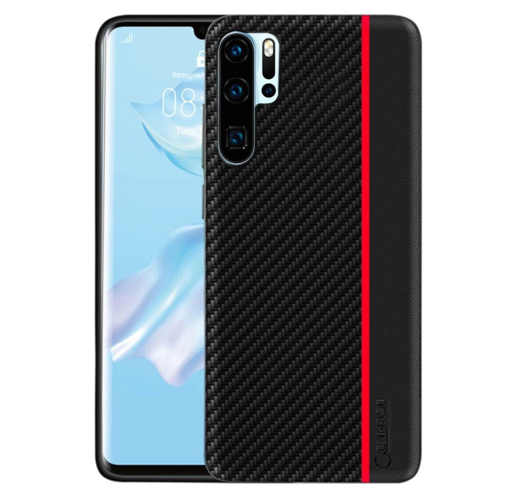 Чохол Primolux Cenmaso для телефону Huawei P30 Pro - Black & Red від компанії Інтернет-магазин "FotoUSB" - фото 1