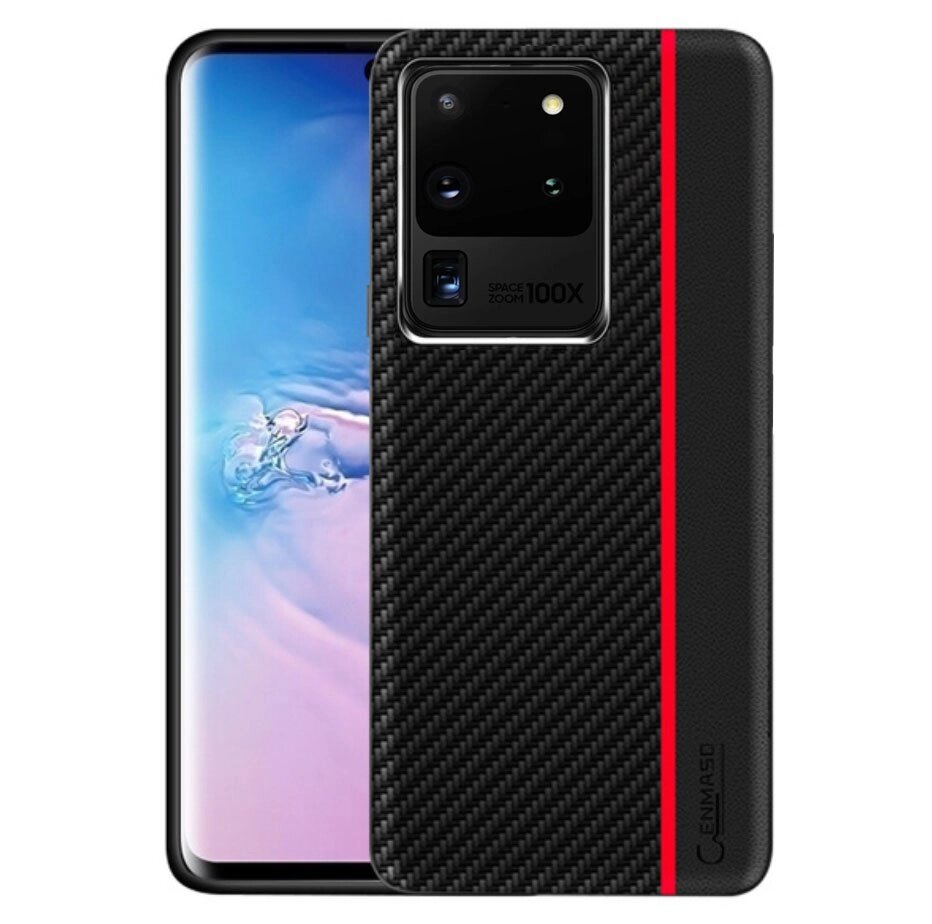 Чохол Primolux Cenmaso для телефону Samsung Galaxy S20 Ultra (SM-G988) - Black & Red від компанії Інтернет-магазин "FotoUSB" - фото 1