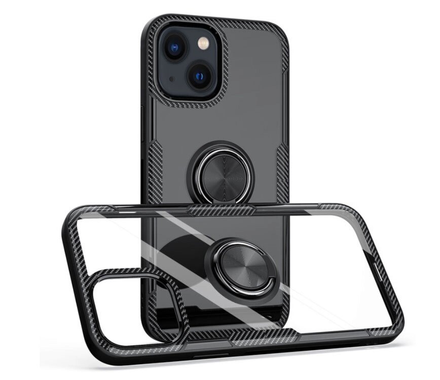 Чохол Primolux Ring Magnetic Stand для Apple iPhone 14 Plus - Black від компанії Інтернет-магазин "FotoUSB" - фото 1