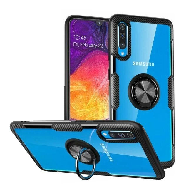 Чохол Primolux Ring Magnetic Stand для Samsung Galaxy A50 2019 (SM-A505F) - Black від компанії Інтернет-магазин "FotoUSB" - фото 1