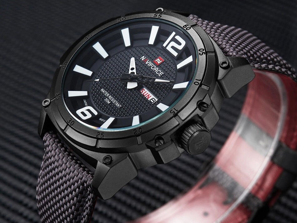 Чоловічі наручні кварцові годинники Naviforce NF9066-BWGY від компанії Інтернет-магазин "FotoUSB" - фото 1