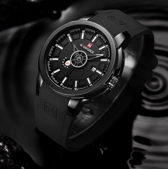 Чоловічі наручні кварцові годинники Naviforce NF9107-BBW від компанії Інтернет-магазин "FotoUSB" - фото 1