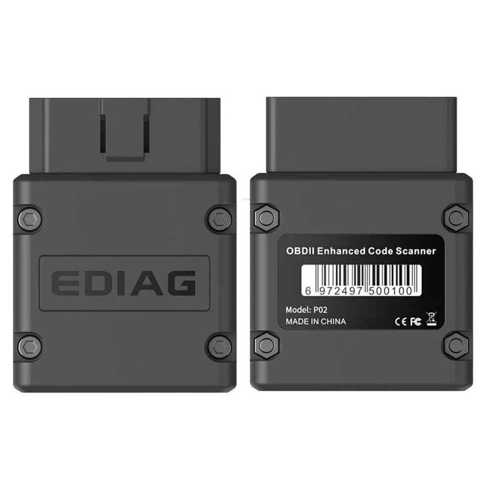 Діагностичний автомобільний сканер Ediag P-02 ELM327 OBDII (Wi-Fi version) від компанії Інтернет-магазин "FotoUSB" - фото 1