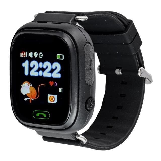 Дитячі розумні годинник Q90 з GPS трекером і функцією телефону - Black від компанії Інтернет-магазин "FotoUSB" - фото 1