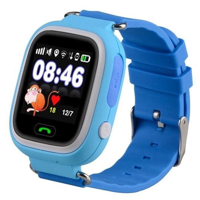 Дитячі розумні годинник Q90 з GPS трекером і функцією телефону - Blue від компанії Інтернет-магазин "FotoUSB" - фото 1