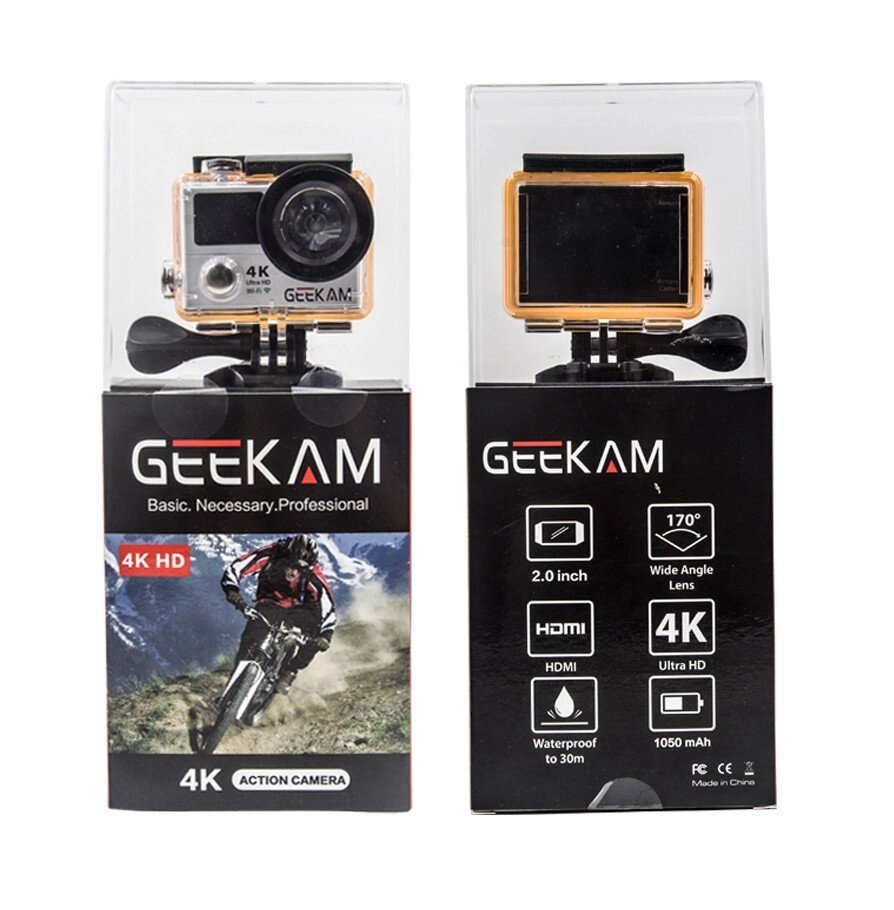 Екшн камера GEEKAM H3 ULTRA HD 4K Wi-Fi (Black) від компанії Інтернет-магазин "FotoUSB" - фото 1