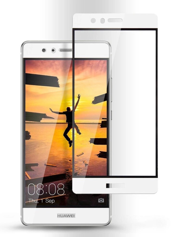Full Cover захисне скло для Huawei P9 - White від компанії Інтернет-магазин "FotoUSB" - фото 1