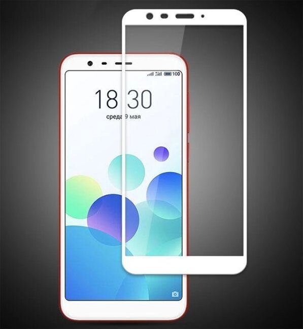 Full Cover захисне скло для Meizu M8c - White від компанії Інтернет-магазин "FotoUSB" - фото 1