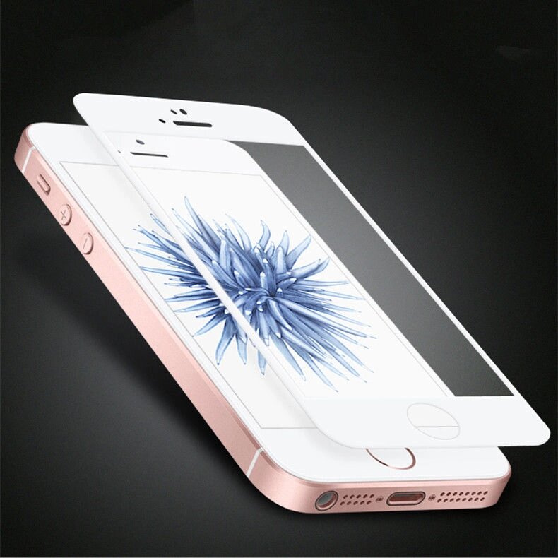 Full Cover захисне скло Primo для Apple iPhone 5 / 5s / 5se - White від компанії Інтернет-магазин "FotoUSB" - фото 1