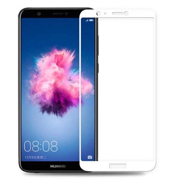 Full Glue захисне скло для Huawei P Smart - White від компанії Інтернет-магазин "FotoUSB" - фото 1