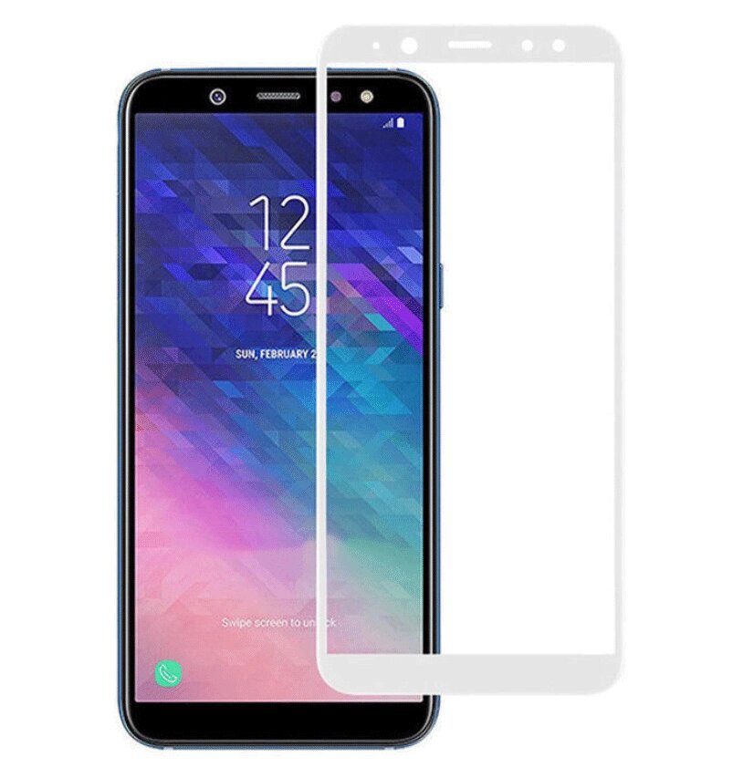 Full Glue захисне скло для Samsung Galaxy A6 2018 (A600) - White від компанії Інтернет-магазин "FotoUSB" - фото 1