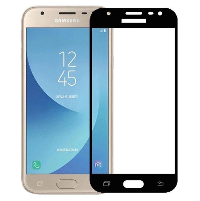Full Glue захисне скло для Samsung Galaxy J3 2017 (SM-J330) - Black від компанії Інтернет-магазин "FotoUSB" - фото 1