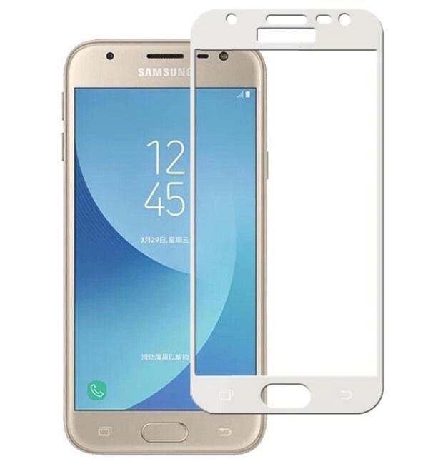 Full Glue захисне скло для Samsung Galaxy J3 2017 (SM-J330) - White від компанії Інтернет-магазин "FotoUSB" - фото 1