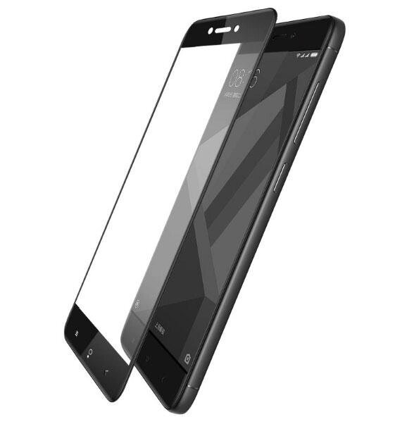 Full Glue захисне скло для телефону Xiaomi Redmi 4X - Black від компанії Інтернет-магазин "FotoUSB" - фото 1