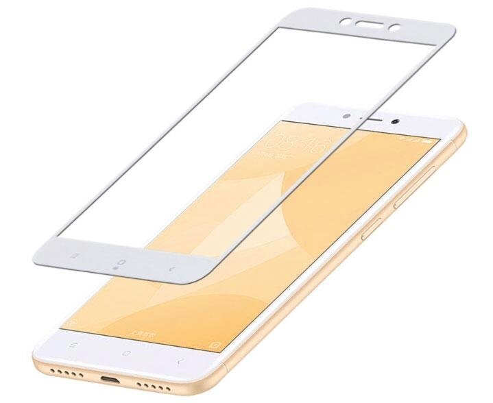 Full Glue захисне скло для Xiaomi Redmi 4X - White від компанії Інтернет-магазин "FotoUSB" - фото 1