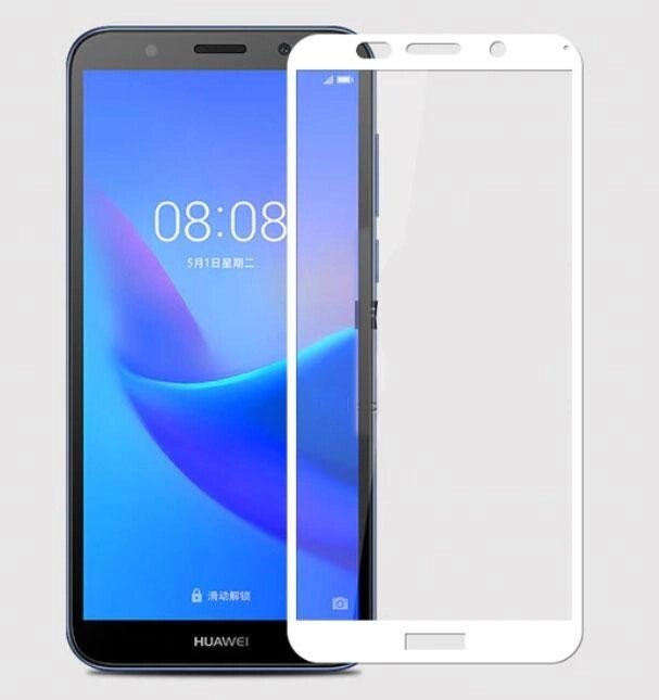 Full Glue защитное стекло для Huawei Y5p 2020 / Y5 2018 / Honor 7S - White від компанії Інтернет-магазин "FotoUSB" - фото 1