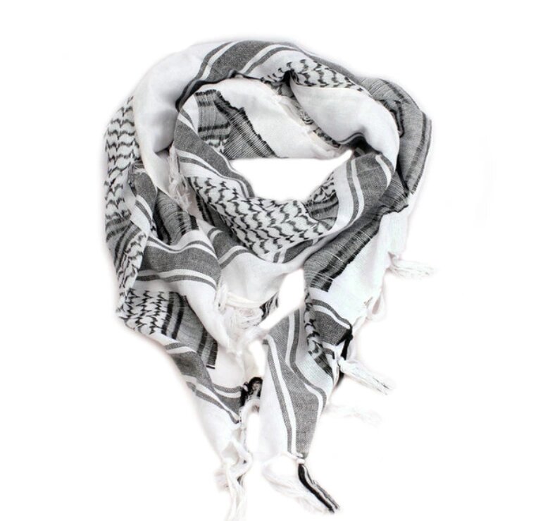 Хустка шарф арафатка, шемаг, куфія 110см - Black/White від компанії Інтернет-магазин "FotoUSB" - фото 1