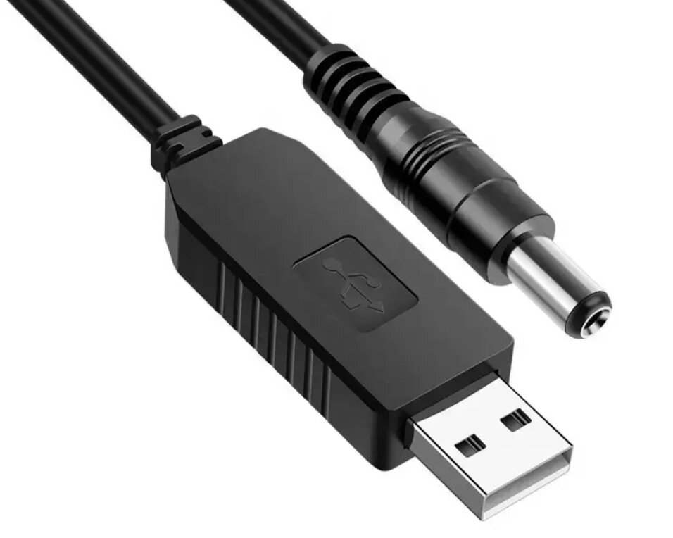 Кабель з перетворювачем USB 5V - DC 5.5-2.1/12V для роутера, відеокамери від компанії Інтернет-магазин "FotoUSB" - фото 1