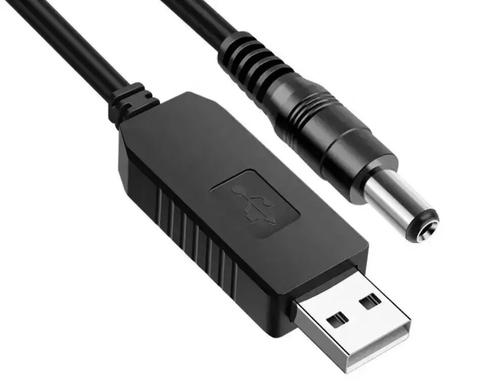 Кабель з перетворювачем USB 5V - DC 5.5-2.1 / 9V для роутера, відеокамери від компанії Інтернет-магазин "FotoUSB" - фото 1