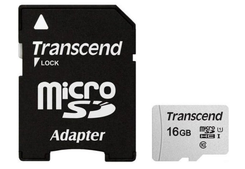 Карта пам'яті 16 Gb microSD Transcend UHS-I 300S (TS16GUSD300S-A) від компанії Інтернет-магазин "FotoUSB" - фото 1