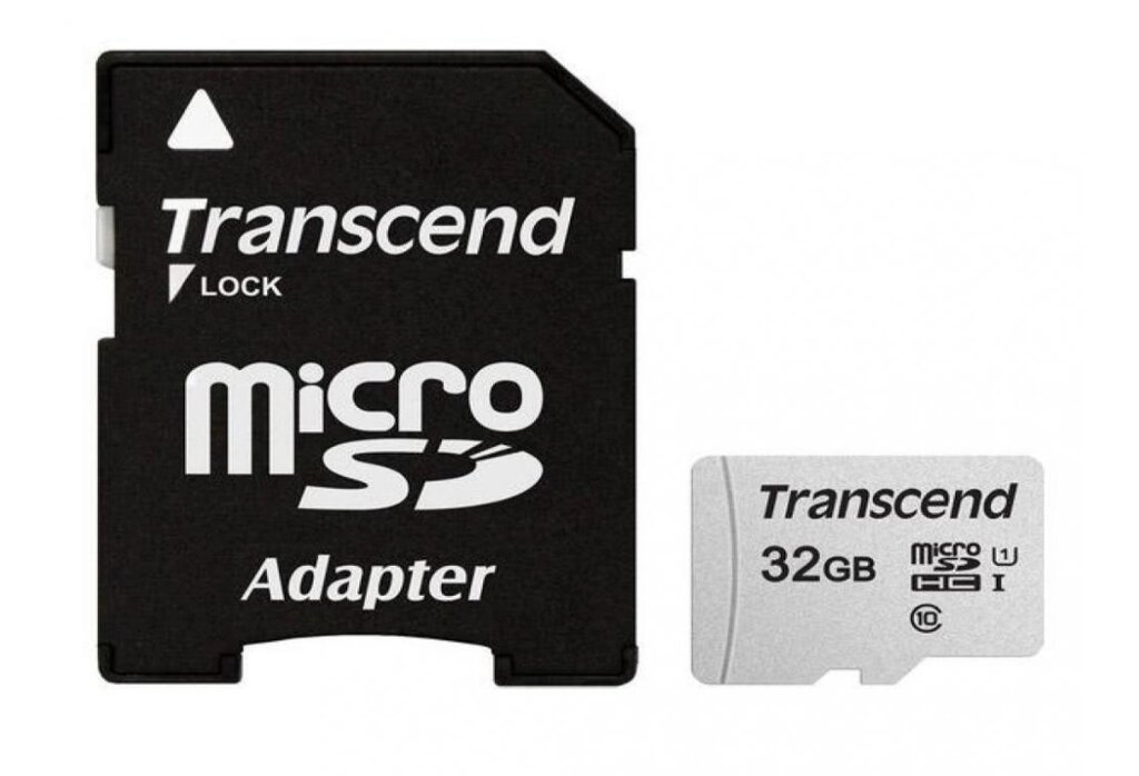 Карта пам'яті 32 Gb microSD Transcend UHS-I 300S (TS32GUSD300S-A) від компанії Інтернет-магазин "FotoUSB" - фото 1
