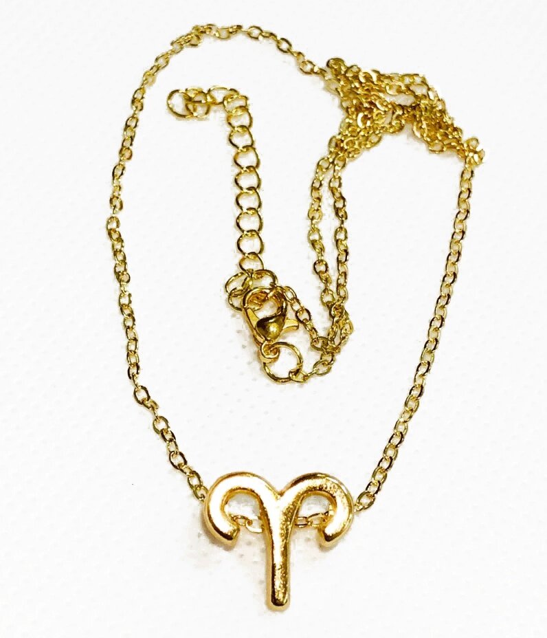 Кольє Primo з підвіскою знак зодіаку Aries (Овен) - Gold від компанії Інтернет-магазин "FotoUSB" - фото 1