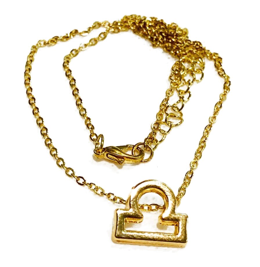 Кольє Primo з підвіскою знак зодіаку Libra (Терези) - Gold від компанії Інтернет-магазин "FotoUSB" - фото 1