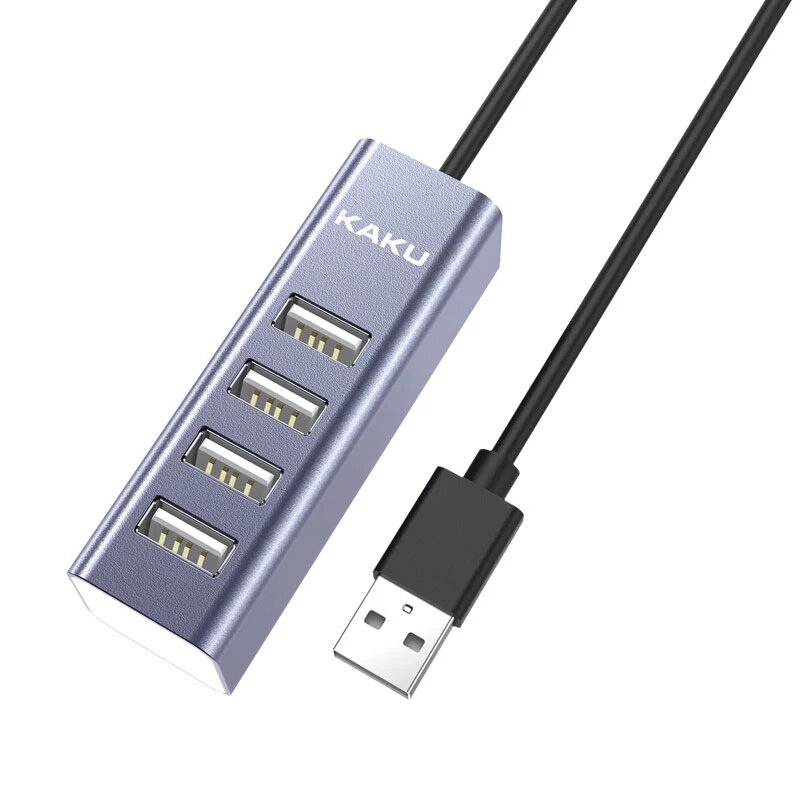 Концентратор розгалужувач USB Hub Kaku KSC-383 на 4 USB порту - Grey від компанії Інтернет-магазин "FotoUSB" - фото 1
