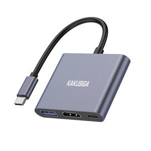 Конвертор USB hub kakusiga KSC-750 type-C на USB 3.0 / HDMI / type-C PD