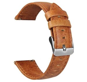 Шкіряний ремінець Primo для годин Samsung Watch Active (SM-R500) / Active 2 (SM-R820 / R830) Light Brown