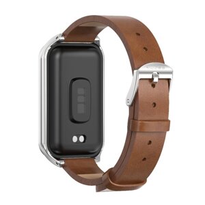 Шкіряний ремінець Primo Mijobs для фітнес браслета Xiaomi Redmi Smart Band 2 - Brown