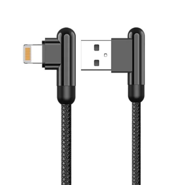 Кутовий кабель Kaku KSC-125 USB Lightning 1.2m - Black від компанії Інтернет-магазин "FotoUSB" - фото 1
