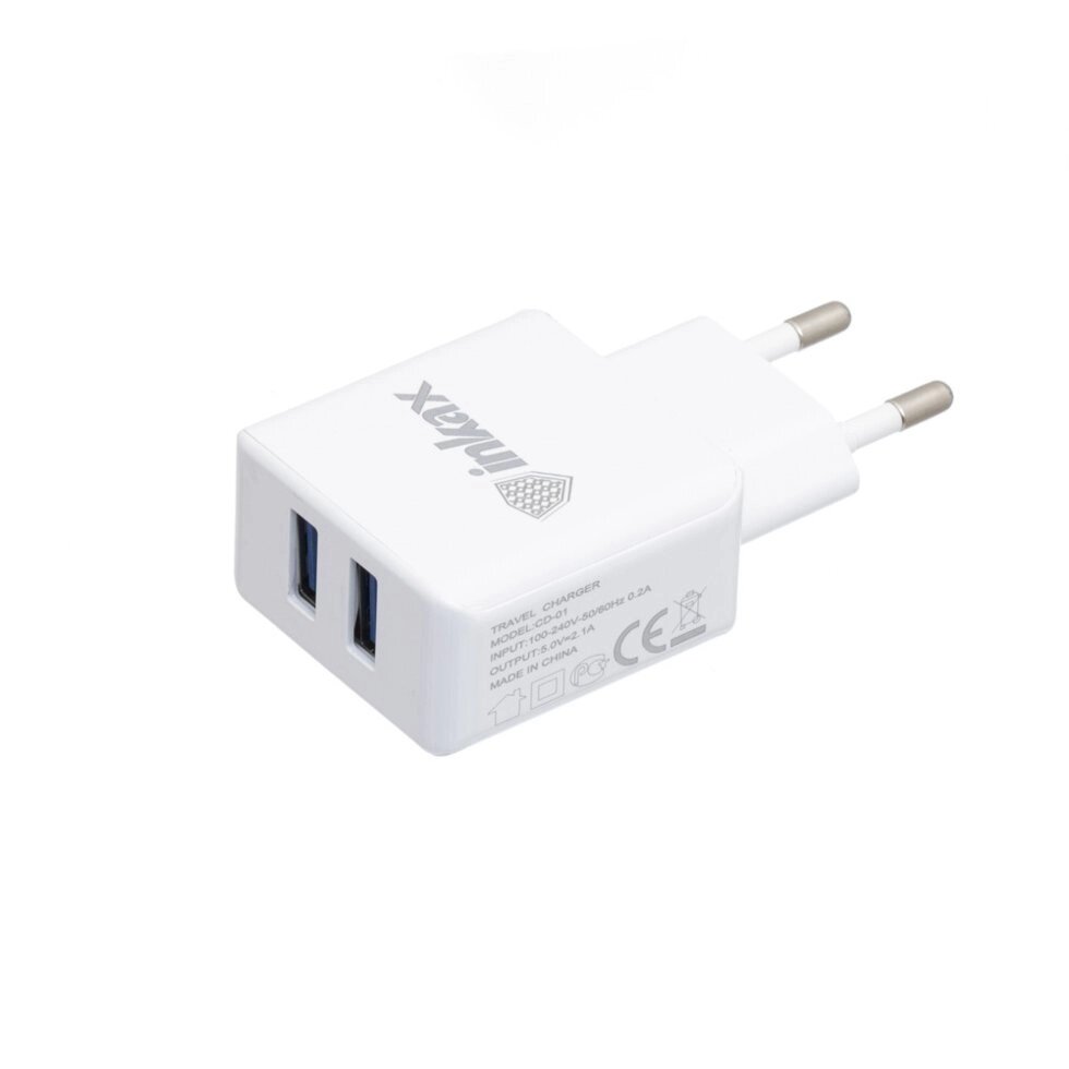 Мережевий зарядний пристрій INKAX CD01 з USB кабелем Lightning від компанії Інтернет-магазин "FotoUSB" - фото 1
