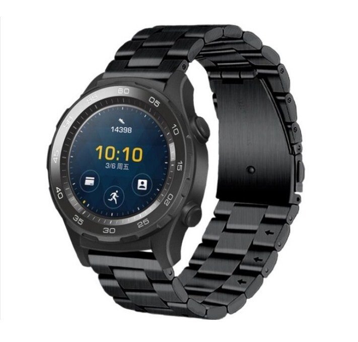 Металевий ремінець Primo для годин Huawei Watch 2 - Black від компанії Інтернет-магазин "FotoUSB" - фото 1