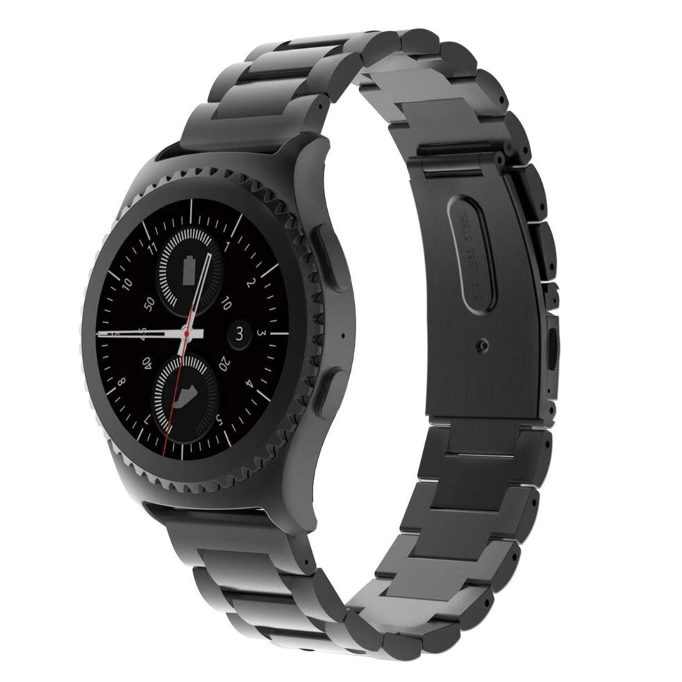 Металевий ремінець Primo для годин Samsung Gear S2 Classic SMR732 / R735 - Black від компанії Інтернет-магазин "FotoUSB" - фото 1