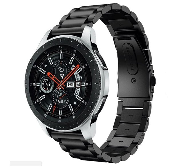 Металевий ремінець Primo для годинника Samsung Galaxy Watch 46mm (R800) - Black від компанії Інтернет-магазин "FotoUSB" - фото 1