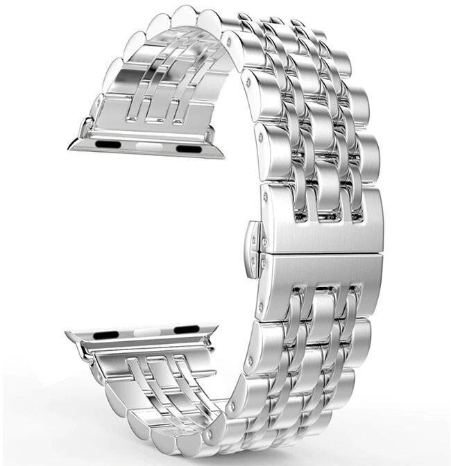 Металевий ремінець Primo Steel Link для годин Apple Watch 42mm / 44mm / 45mm - Silver від компанії Інтернет-магазин "FotoUSB" - фото 1