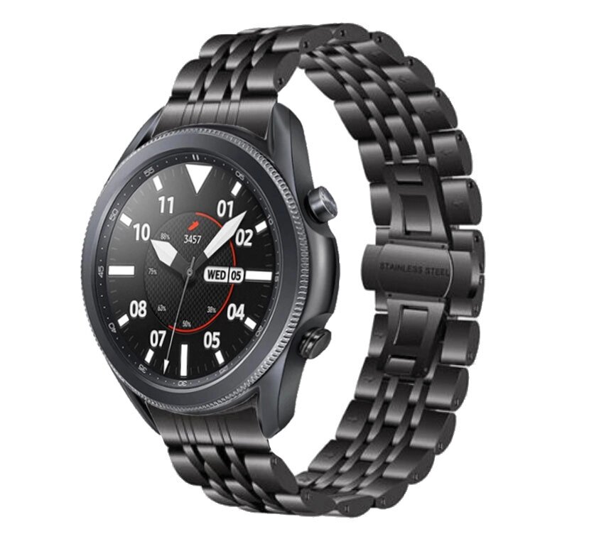 Металевий ремінець Primo Steel Link для годинника Samsung Galaxy Watch 3 45mm (SM-R840) - Black від компанії Інтернет-магазин "FotoUSB" - фото 1