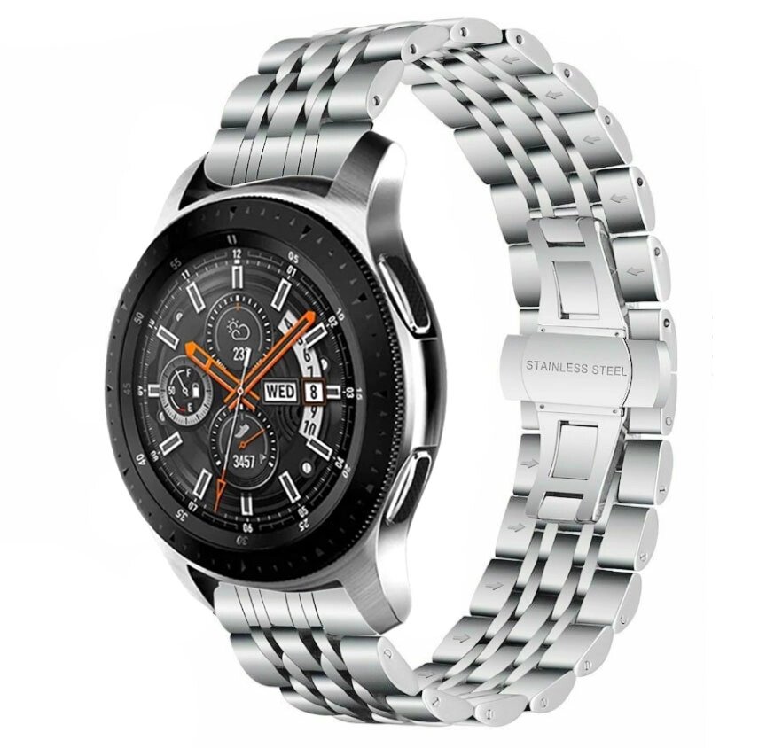 Металевий ремінець Primo Steel Link для годинника Samsung Galaxy Watch 46mm (R800) - Silver від компанії Інтернет-магазин "FotoUSB" - фото 1