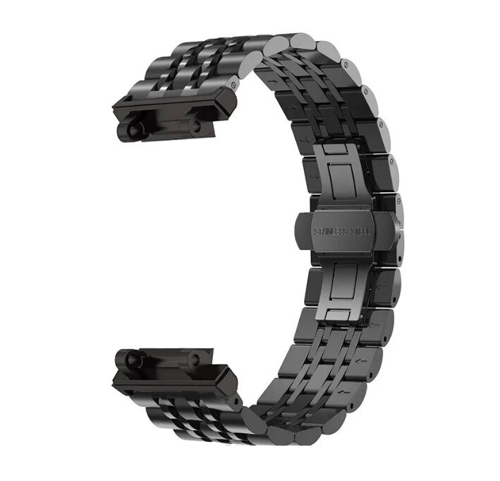 Металевий ремінець Primo Steel Link для годинника Xiaomi Amazfit T-Rex 2 (A2170) - Black від компанії Інтернет-магазин "FotoUSB" - фото 1