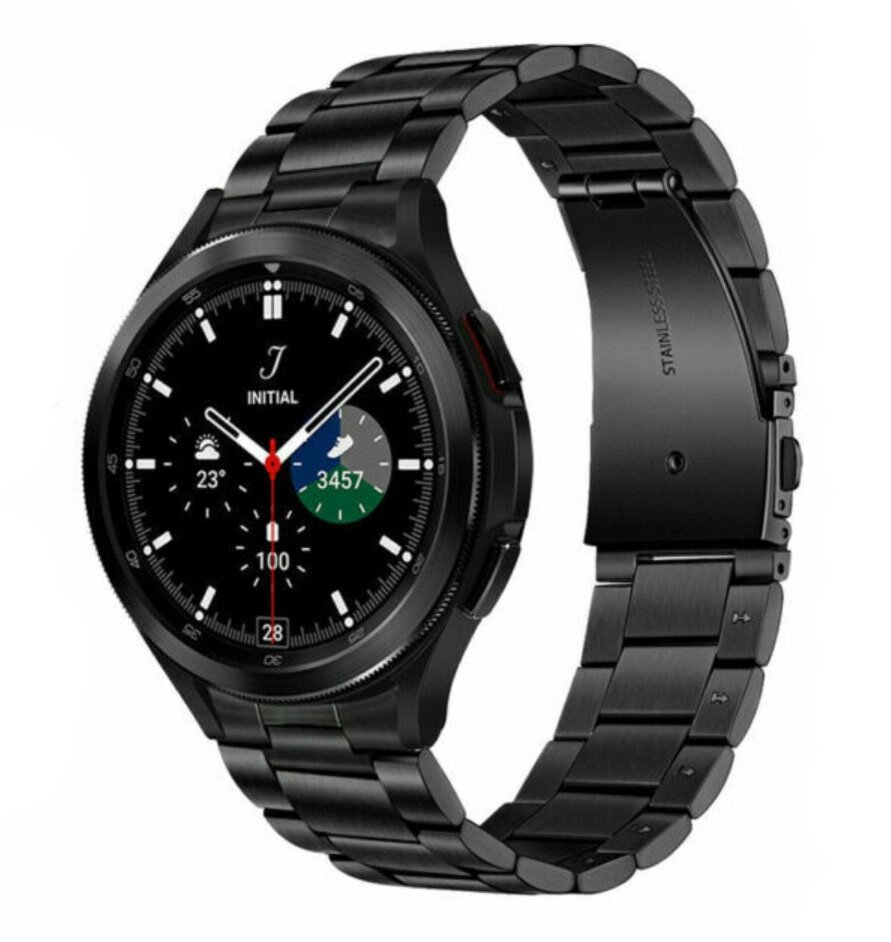 Металевий ремінець Primolux для годинника Samsung Galaxy Watch 4 Classic 42mm SM-R880 - Black від компанії Інтернет-магазин "FotoUSB" - фото 1