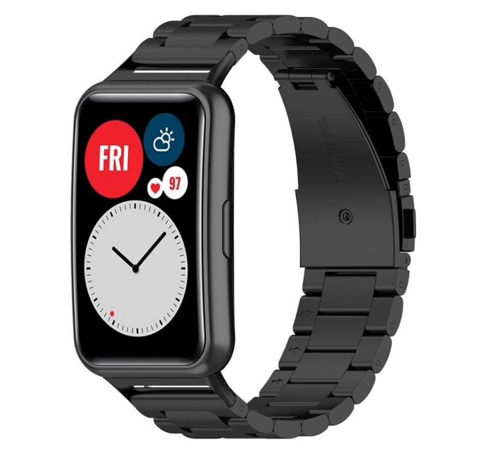 Металевий ремінець Primolux для смарт-годинника Huawei Watch Fit (TIA-B09) - Black від компанії Інтернет-магазин "FotoUSB" - фото 1