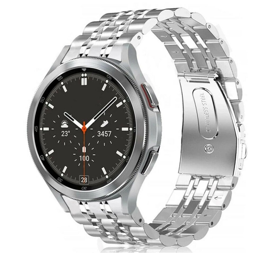 Металевий ремінець Primolux Steel Link для годинника Samsung Galaxy Watch 4 Classic 42mm SM-R880 - Silver від компанії Інтернет-магазин "FotoUSB" - фото 1