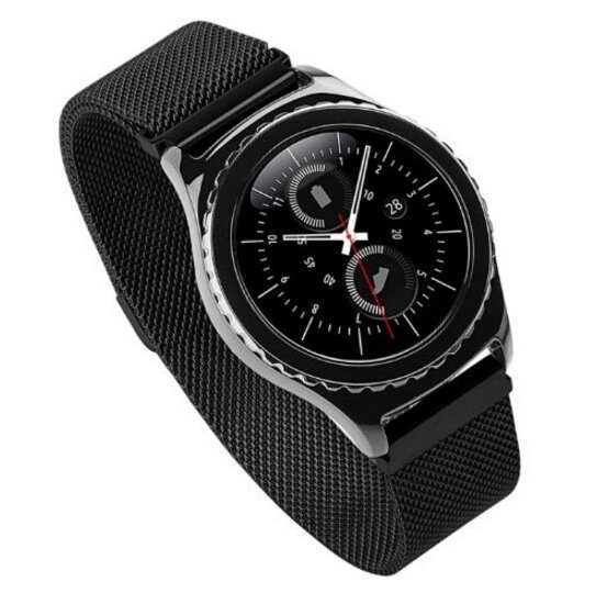 Миланский сетчатый ремешок Primo для часов Samsung Gear S2 Classic (SMR732 / SMR735)  Black ##от компании## Интернет-магазин "FotoUSB" - ##фото## 1