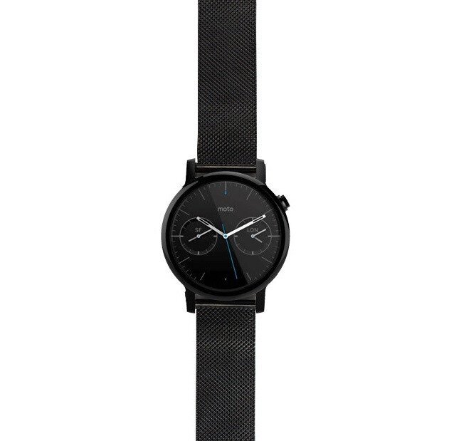 Міланський сітчастий ремінець Primo для годин Motorola Moto 360 2nd gen (42mm) Black від компанії Інтернет-магазин "FotoUSB" - фото 1